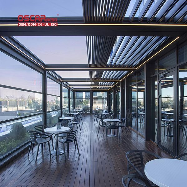 3X3 Metal Outdoor Waterproof Balcony Roof Aluminium Pergola Gazebo Garden Patio Yard Retractable Pergola