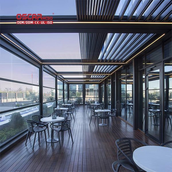 Opening Roof Aluminum Outdoor Tent Terrace Garden Patio Trendy Pergolas Retractable Pergola