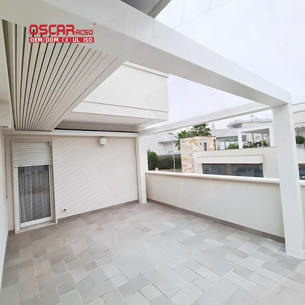 Size Waterproof Bioclimatic Gazebo Aluminum Pergola Louver Roof with Heater For Garden Patio Backyard Retractable Pergola