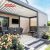 Aluminum Louvered Patio Roof Terrace with Led Lights Outdoor Dining Poolside Relaxing Garden Party Retractable Pergola