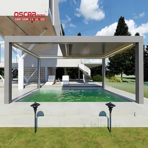Hot Sale Camping Tent Aluminium Awning Outdoor Waterproof Patio Cover For Camping Balcony Outdoor Living Retractable Pergola