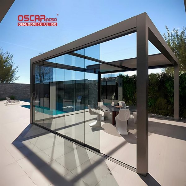 Aluminum Villa Pergola Metal Frame with Customized Design Comfortable Stylish Outdoor Garden Patio Retractable Pergola