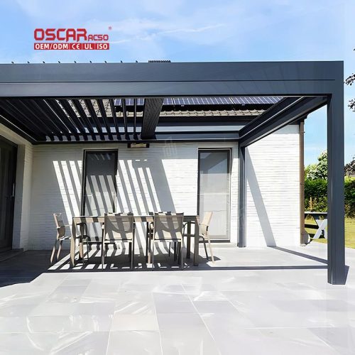 Standing Large Outdoor Louvered Aluminum Pergola Recreation Area Entrance Ideal Gardens Patios Backyards Retractable Pergola