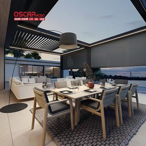 Motorized Carport with Canopy Patio Garden Backyard Use Foldable Expandable Shelter Shade Structure Retractable Pergola