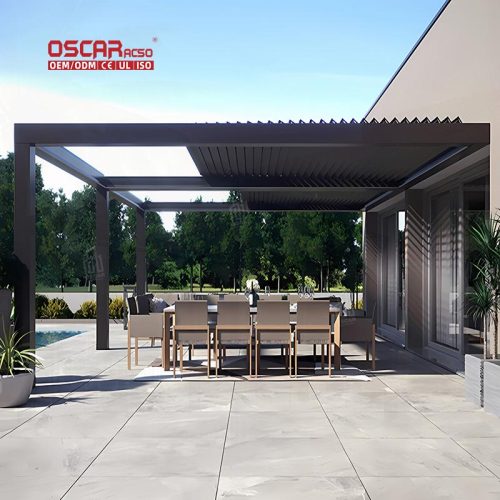 Customizable Free  Standing Outdoor Garden Patio Pergola Cover Backyard Picnics and Poolside Relaxation Retractable Pergola