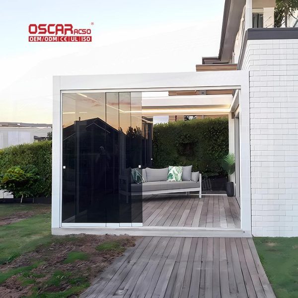 Waterproof Party  Design Custom Aluminum  Alloy Frame Awning Pergola Gazebo Courtyard Backyard Garden Retractable Pergola