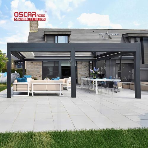 with Weather  Resistant Design and Easy  install Feature Ideal Gardens Patios and Backyards in Europe Retractable Pergola