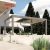 Aluminum Flat Roof Metal Pavilion Gazebo with Curtains Outdoor Patio Garden Backyard Bioclimated Luxury Retractable Pergola
