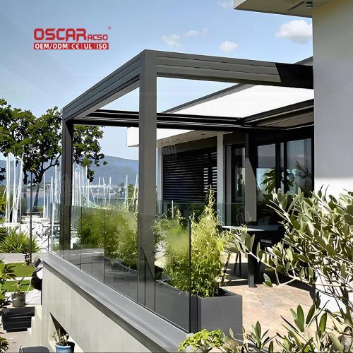 Easily Assembled Motorized Aluminium Patio Cover Garden and Patio Sale Retractable Pergola