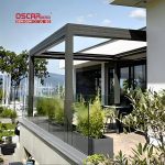 Motorized Electric Opening Closing Outdoor Aluminum Bioclimatic Louvered Pergola Garden Patio Backyard Retractable Pergola