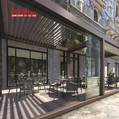 2021 Foldable Adjustable Drop Screen Pergola Outdoor Patio Garden Use Retractable Pergola