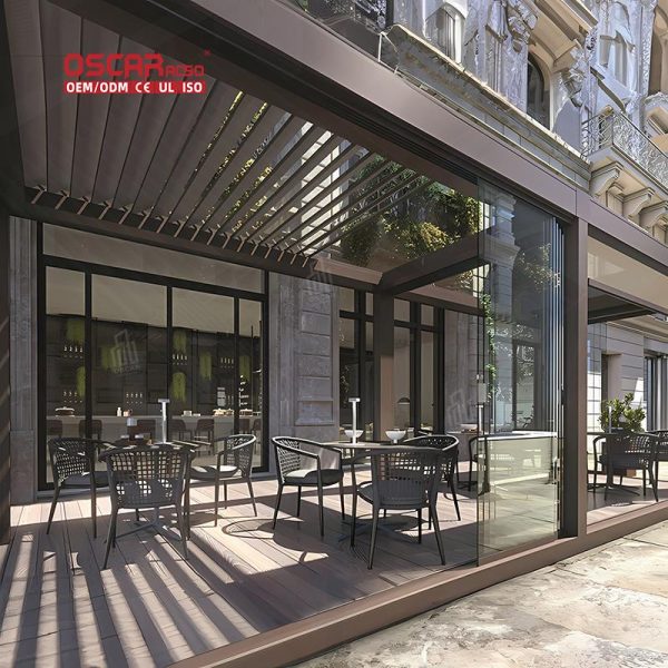 2021 Foldable Adjustable Drop Screen Pergola Outdoor Patio Garden Use Retractable Pergola