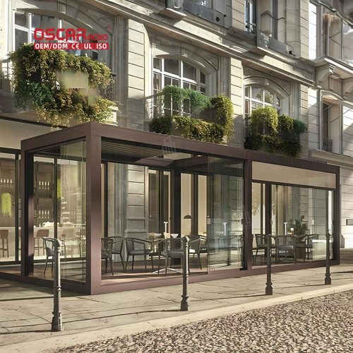 Quality Waterproof Aluminum Roof System Patio Gazebo and Louvre Pergola in Outdoor Gardens Backyards Decks Retractable Pergola