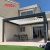 Motorized Aluminum Flat Roof Metal Pavilion with Curtains Outdoor Garden Patio Bioclimated Luxury Retractable Pergola
