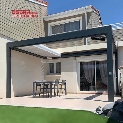 Outdoor Structure Garden Patio Balcony with Sun Shading and Wind Blocking Features Stylish and Functional Retractable Pergola