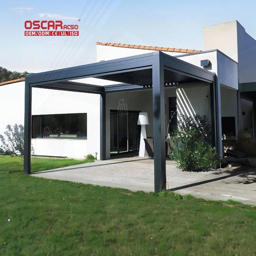 Ceiling Outdoor Garden Electrical  Designed Aluminum Pergola Ideal Patio Backyard and Poolside Retractable Pergola