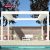 Motorized Powder - Coated Aluminum Louvered Solar - Powered Roof Outdoor Patio Garden Backyard Pergola Retractable Pergola