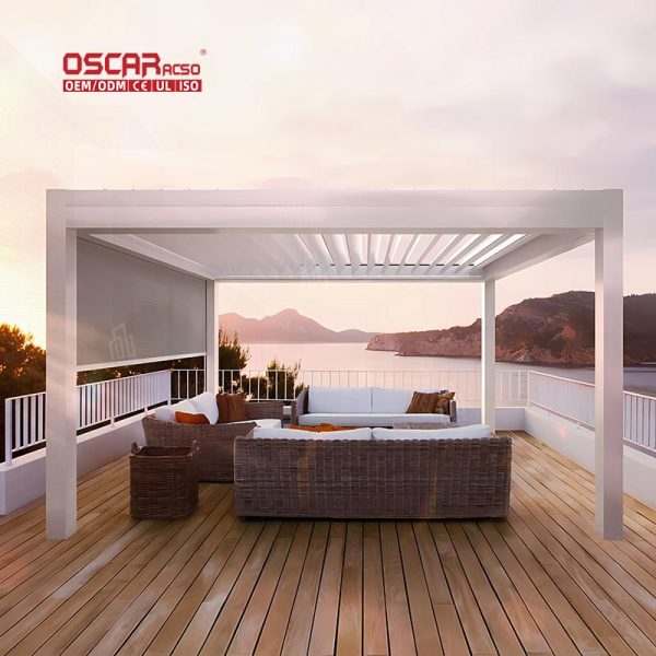 Garden Patio Balcony with Sun  Blocking and Ventilation Features Stylish Functional Outdoor Structures Retractable Pergola