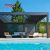 Aluminum Pergola with Customized Waterproof Adjustable Louvers Backyard Patio Balcony Eco  Friendly Retractable Pergola