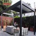 Outdoor Modern Aluminium Bioclimatic Pergola Garden Patio Terrace 3X3M 3X4M 3X5M 4X4M 5X3M 6X4M Retractable Pergola