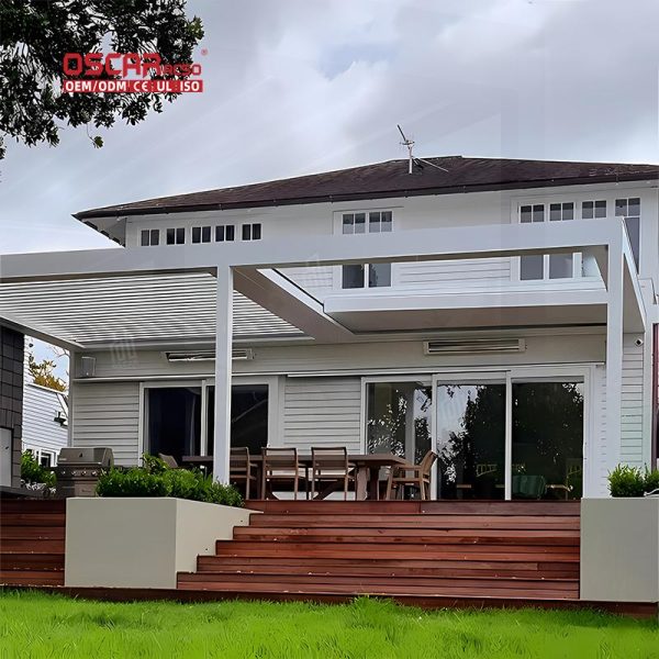 Mounted Structure Outdoor Patio Balcony with Sun  Blocking and Ventilation Features Stylish and Durable Retractable Pergola