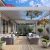 Outdoor Furniture Set with Led Lighting Back Yard Patio Garden Bioclimatic Shading and Sun Protection Retractable Pergola