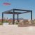 System Outdoor Motorized Pergola with Zipped Blinds Sun Shading Waterproof Use in Gardens Patios Balconies Retractable Pergola