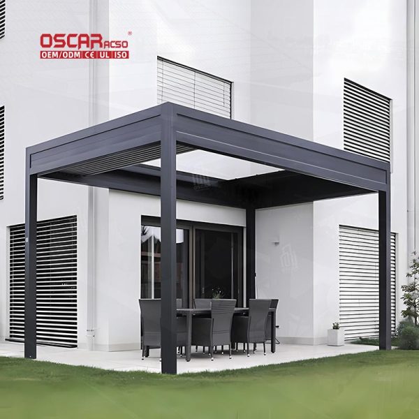 Commercial Motorized Gazebo with Shading and Ventilation Function Ideal Gardens Patios and Backyards Retractable Pergola