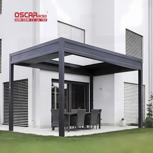 5X3M High Quality Automatic Aluminum Waterproof Electric Patio Cover Backyard Garden Outdoor Retractable Pergola