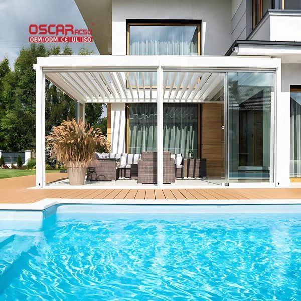 Aluminium Pergolas with Sunshade and Ventilation Function Stylish Modern Structures Backyard Patio Garden Retractable Pergola