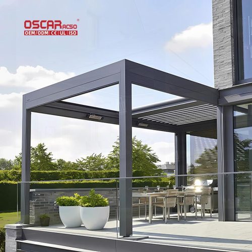 Customized Bioclimatic Louvered Aluminum Pergola Garden Patio Backyard Outdoor Space Retractable Pergola