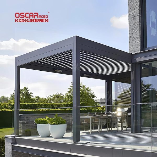 Modern Aluminium 3X4 Waterproof Motorized Outdoor Patio Garden Villa Pergola Retractable Pergola