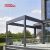 Outdoor Patio Louvered Cover with Led Light Terrace Garden Roof Gazebo Retractable Pergola