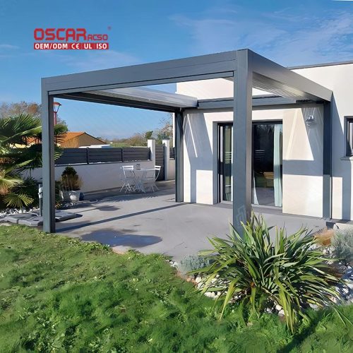 with Weather  Resistant and Easy  install Features Ideal Gardens Backyards and Driveways Roof System Retractable Pergola