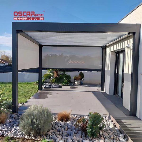 Hot Selling Adjustable Aluminum Louvered Pergola Backyard Garden Patio Building Retractable Pergola