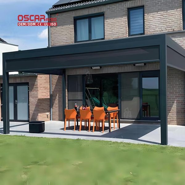 Waterproof Electric Aluminium Pergola Garden Terrace Roof Outdoor Living Space Ideal Patio Backyard Balcony Retractable Pergola