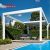 Control Outdoor Waterproof Aluminum Pergola with Zip Screen Blinds Eco  Friendly Garden Patio Backyard Retractable Pergola