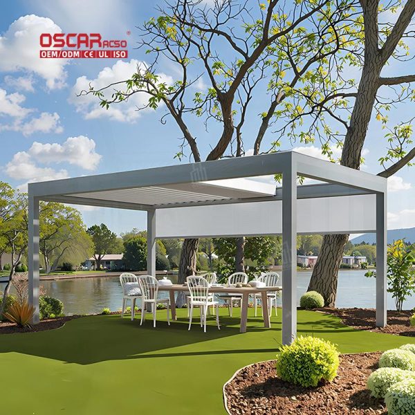 Hot Sale Waterproof Camping Tent Aluminium Awning Outdoor Living Balcony Patio and Carport Retractable Pergola