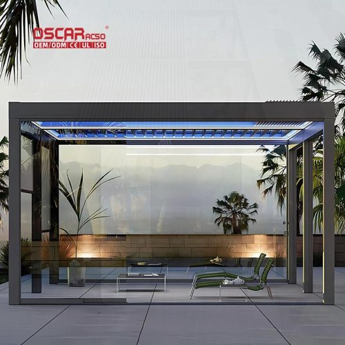 Outdoor Aluminum Gazebo Pergola Patio Backyard Luxury Stylish Shade Structure Retractable Pergola