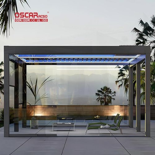 Aluminium Pergola Garden Patio Backyard with Customizable Design and Weather  Resistant Function Retractable Pergola