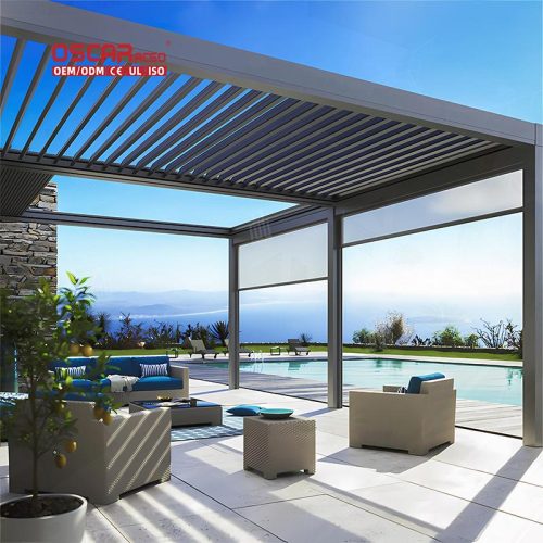 Large Louver Gazebo Garden Balcony Patio with Cover Roofing Ideal Alfresco Swimspas Pergolas and Arbours Retractable Pergola
