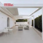 Canopy Outdoor Garden Pavilion and Gazebo with Electric Shutter Function Ideal Patio Lawn and Backyard Retractable Pergola