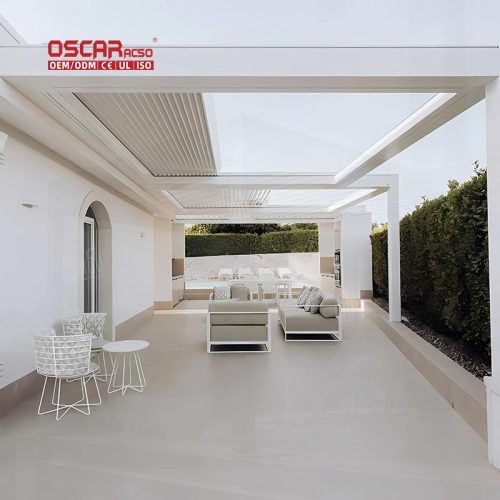 and Shade  Providing Terrace Balcony Canopies Outdoor Aluminum Covers Ideal Patio Terrace Balcony Retractable Pergola