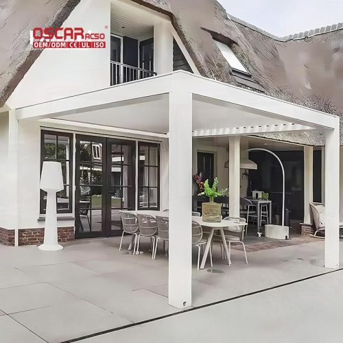 Pergolas with Auto  Adjust & Weather  Resistant Features Stylish Modern Ideal Gardens Patios Backyards Retractable Pergola
