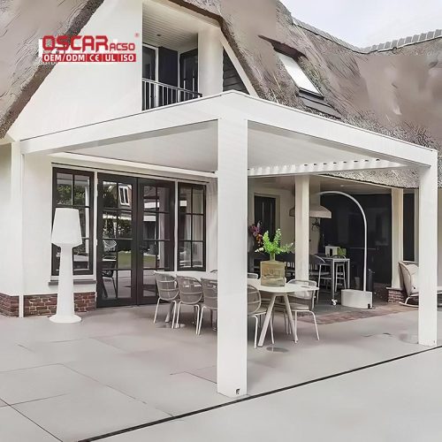 Outdoor Aluminum Structure Commercial Use Shade Haven in Turkey Garden Patio Yard Retractable Pergola