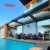3X3 Outdoor Waterproof Aluminium Gazebo with Furniture Balcony Patio Garden Retractable Pergola