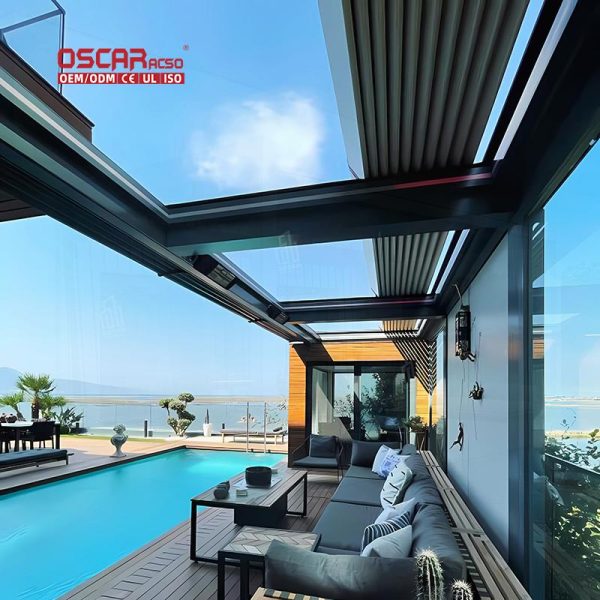 Enclosed Outdoor Gazebo with Ventilation and Uv Protection Ideal Beach Bbq and Camping in Tropical Areas Retractable Pergola