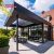 Motorized Powder - Coated Aluminum Louvered Solar - Powered Adjustable Roof Patio Garden and Outdoor Dining Retractable Pergola