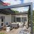 Motorized Waterproof Louvered Roof System with Led Lighting Garden Patio Balcony Outdoor Spaces Retractable Pergola