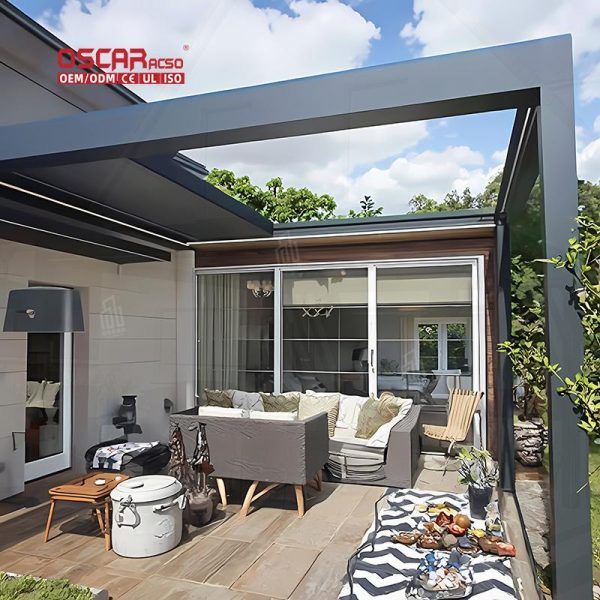 Waterproof Breathable Modern Stylish Outdoor Patio Garden Backyard Aluminum Pergola Gazebo Retractable Pergola